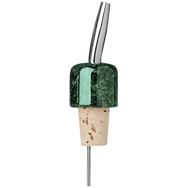 Franmara Stainless Steel / Green Marble Speed Bottle Pourer with Vent Tube 7999 BX - 12/Pack Franmara Stainless Steel / Green Marble Speed Bottle Pourer with Vent Tube 7999 BX - 12/Pack