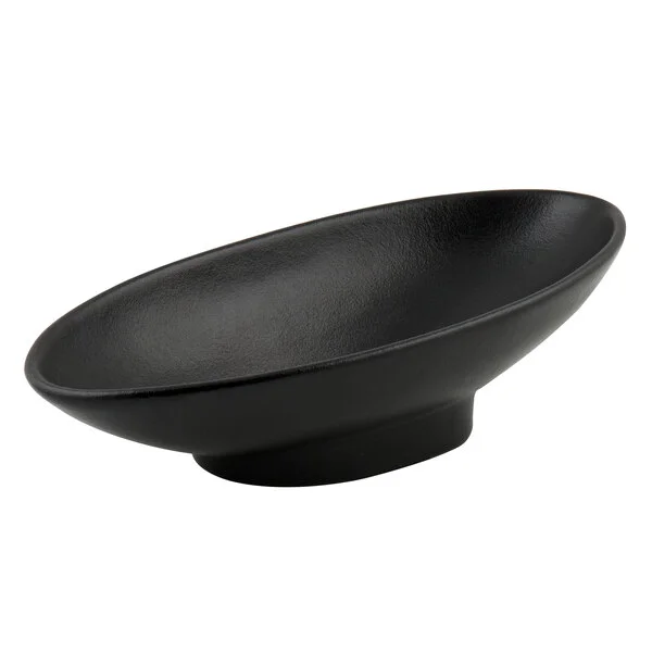 G.E.T. Enterprises BO204BB Bugambilia 1.4 Qt. Classic Textured Finish Black Resin-Coated Aluminum Deep Large Oval Sphere G.E.T. Enterprises BO204BB Bugambilia 1.4 Qt. Classic Textured Finish Black Resin-Coated Aluminum Deep Large Oval Sphere