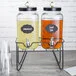 Stylesetter Manchester Double 0.8 Gallon Glass Beverage Dispenser with Metal Stand by Jay Companies Stylesetter Manchester Double 0.8 Gallon Glass Beverage Dispenser with Metal Stand by Jay Companies