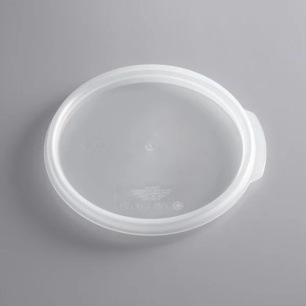 Cambro 2 and 4 Qt. Translucent Round Polypropylene Food Storage Container Seal Cover Cambro 2 and 4 Qt. Translucent Round Polypropylene Food Storage Container Seal Cover