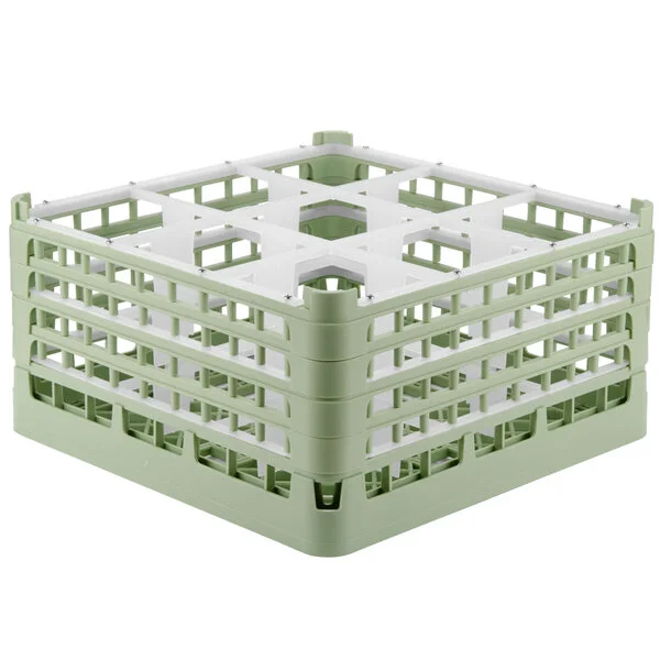 Vollrath 52764 Signature Full-Size Light Green 9-Compartment 9 1/16