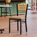 Lancaster Table & Seating Black Finish Side Chair with Light Brown Vinyl Seat and Natural Wood Back - Assembled Lancaster Table & Seating Black Finish Side Chair with Light Brown Vinyl Seat and Natural Wood Back - Assembled