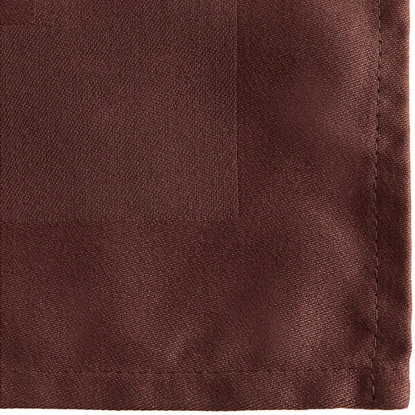 Oxford Chocolate Brown 100% Spun Polyester Satin Band Cloth Napkins, 20 Oxford Chocolate Brown 100% Spun Polyester Satin Band Cloth Napkins, 20