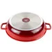 GET Heiss 4.5 Qt. Red Enamel Coated Cast Aluminum Brazier / Paella Dish with Lid CA-008-R/BK/CC GET Heiss 4.5 Qt. Red Enamel Coated Cast Aluminum Brazier / Paella Dish with Lid CA-008-R/BK/CC