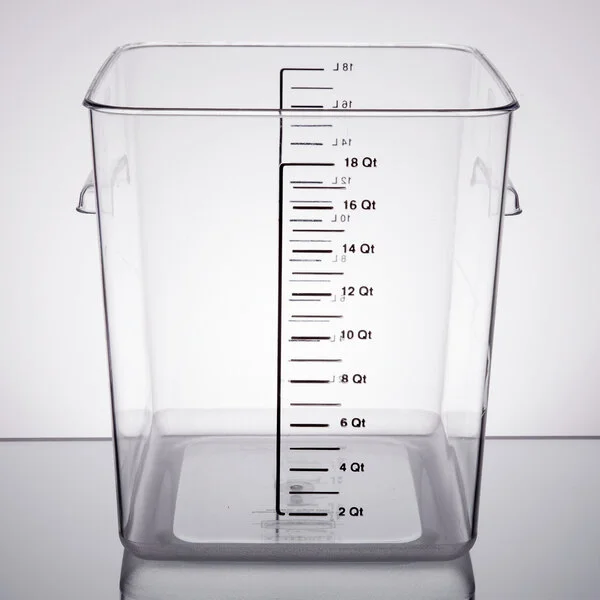 Rubbermaid® 18 Qt. Clear Square Polycarbonate Food Storage Container Rubbermaid® 18 Qt. Clear Square Polycarbonate Food Storage Container