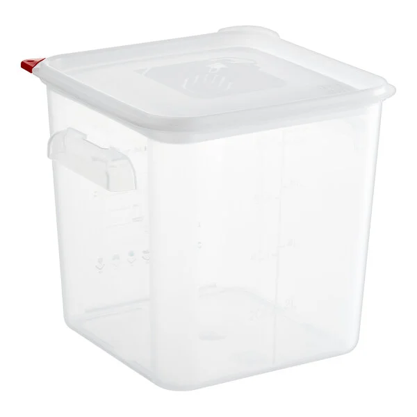 Araven 8.5 Qt. Translucent Square Polypropylene Food Storage Container with Airtight Lid Araven 8.5 Qt. Translucent Square Polypropylene Food Storage Container with Airtight Lid