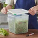 Araven 8.5 Qt. Translucent Square Polypropylene Food Storage Container with Airtight Lid Araven 8.5 Qt. Translucent Square Polypropylene Food Storage Container with Airtight Lid