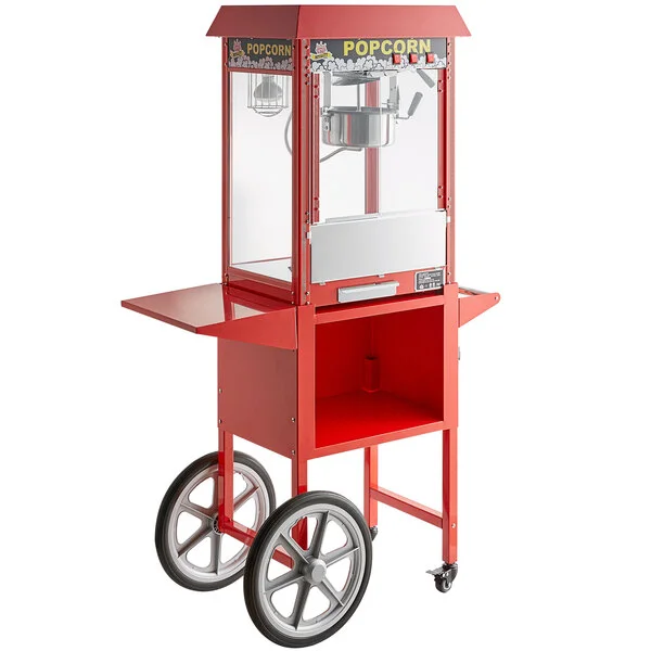 Carnival King Popcorn Popper Royalty Series Kit with 8 oz. Popper and Cart - 120V, 1350W Carnival King Popcorn Popper Royalty Series Kit with 8 oz. Popper and Cart - 120V, 1350W