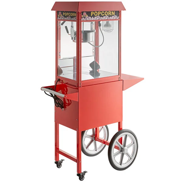 Carnival King Popcorn Popper Royalty Series Kit with 8 oz. Popper and Cart - 120V, 1350W Carnival King Popcorn Popper Royalty Series Kit with 8 oz. Popper and Cart - 120V, 1350W