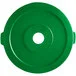 Lavex 32 Gallon Green Round Commercial Recycling Can Lid with 3 1/2 Lavex 32 Gallon Green Round Commercial Recycling Can Lid with 3 1/2