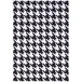 Abani Parker Collection 4' x 6' Cream / Black Contemporary Geometric Houndstooth Area Rug Abani Parker Collection 4' x 6' Cream / Black Contemporary Geometric Houndstooth Area Rug
