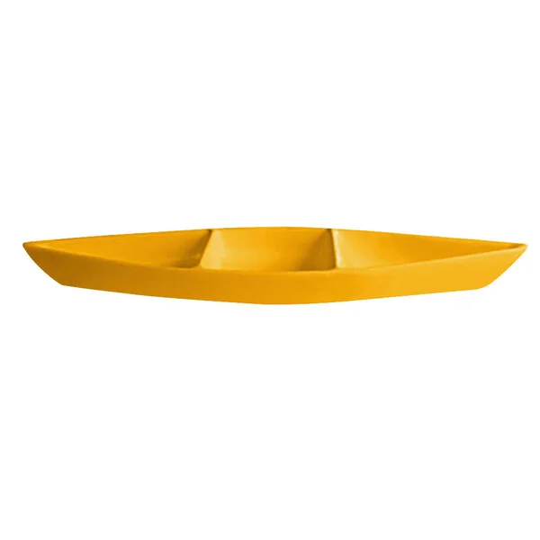 G.E.T. Enterprises BT319YW Bugambilia 6.9 Qt. Classic Textured Finish Yellow Resin-Coated Aluminum Deep Boat with Dividers G.E.T. Enterprises BT319YW Bugambilia 6.9 Qt. Classic Textured Finish Yellow Resin-Coated Aluminum Deep Boat with Dividers