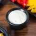 Hall China from Steelite International HL3630AFCA Foundry 3.5 oz. Black China Round Ramekin - 36/Case Hall China from Steelite International HL3630AFCA Foundry 3.5 oz. Black China Round Ramekin - 36/Case