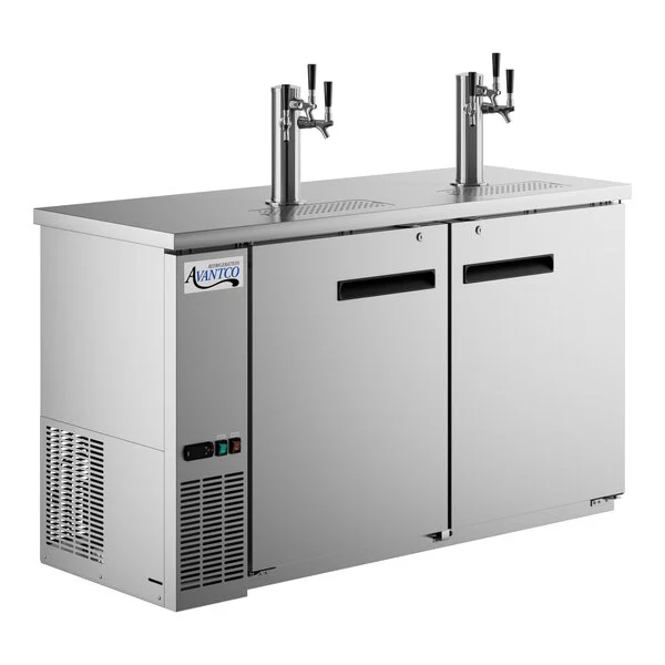 Avantco UDD-60-HC-S (2) Triple Tap Kegerator Beer Dispenser - Stainless Steel, (2) 1/2 Keg Capacity Avantco UDD-60-HC-S (2) Triple Tap Kegerator Beer Dispenser - Stainless Steel, (2) 1/2 Keg Capacity