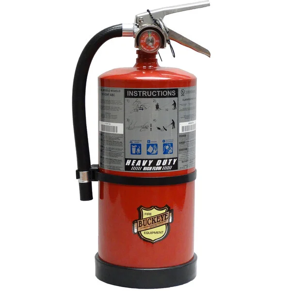 Buckeye 10 lb. ABC High Flow Heavy Duty Fire Extinguisher - Rechargeable Untagged - UL Rating 1-A-20-B:C
