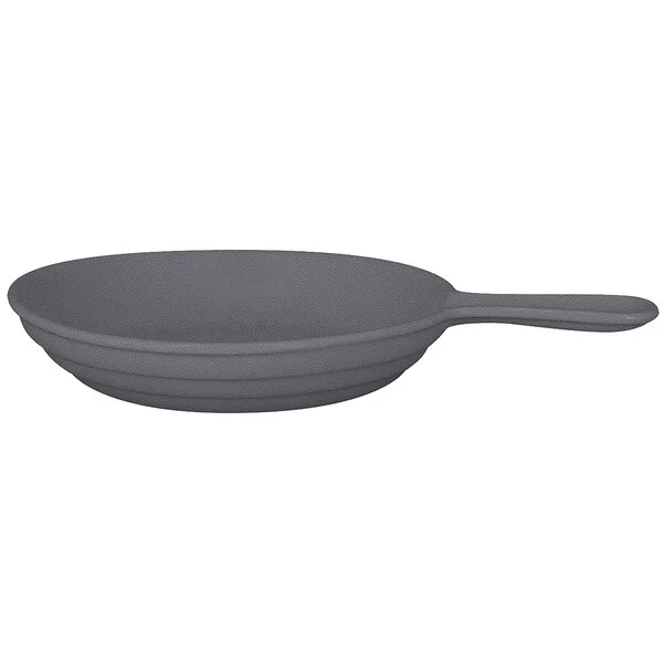 RAK Porcelain Chef's Fusion 40 oz. Stone Gray Porcelain Frying Pan - 6/Case