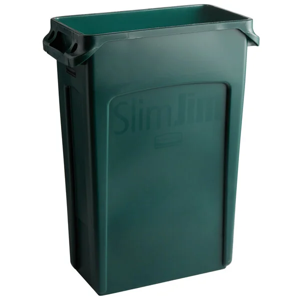 Rubbermaid® 1956186 Slim Jim 92 Qt. / 23 Gallon Green Rectangular Trash Can Rubbermaid® 1956186 Slim Jim 92 Qt. / 23 Gallon Green Rectangular Trash Can