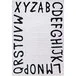 Abani Parker Collection 4' x 6' Cream / Black Contemporary Alphabet Area Rug Abani Parker Collection 4' x 6' Cream / Black Contemporary Alphabet Area Rug