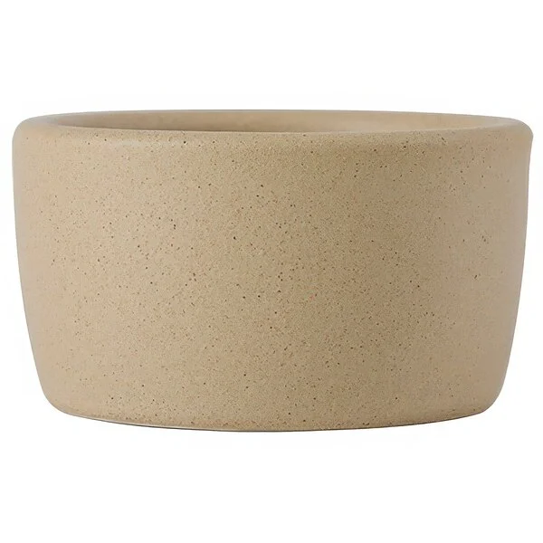 Tuxton VYX-0203 TuxTrendz Zion Matte Beige 2 oz. China Pipkin Ramekin - 48/Case