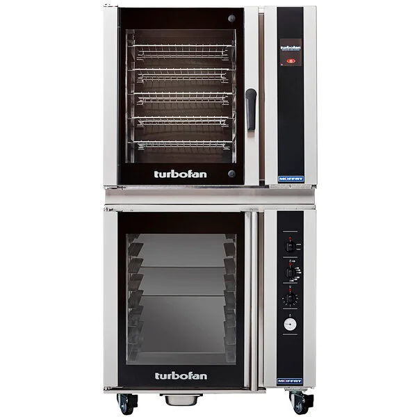 Moffat E35T6/P85M8 Turbofan Full Size Electric Touch Screen Convection Oven with Steam Injection and 8 Tray Holding Cabinet / Proofer - 208V, 3 Phase