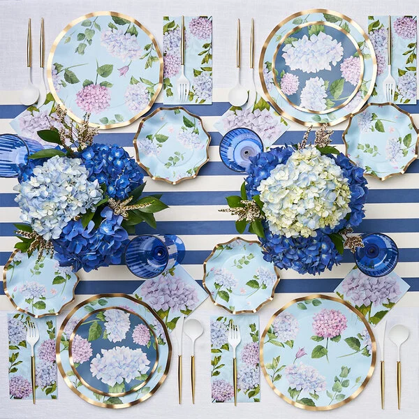 Sophistiplate Hydrangeas Paper Cocktail Napkin - 240/Case Sophistiplate Hydrangeas Paper Cocktail Napkin - 240/Case