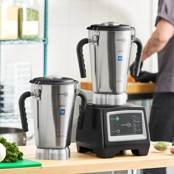 AvaMix BX1GRG2J 3 3/4 hp 1 Gallon Stainless Steel Heavy Duty Commercial Food Blender with 2 Jars - 120V