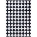 Abani Parker Collection 2' x 5' Cream / Black Modern Diamond Checkered Area Rug Abani Parker Collection 2' x 5' Cream / Black Modern Diamond Checkered Area Rug