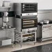 Cooking Performance Group COF-D4-M Double Stacked Electric Digital 4 Tray Full Size Convection Oven with Moisture Injection and Stand - 208-240V Cooking Performance Group COF-D4-M Double Stacked Electric Digital 4 Tray Full Size Convection Oven with Moisture Injection and Stand - 208-240V