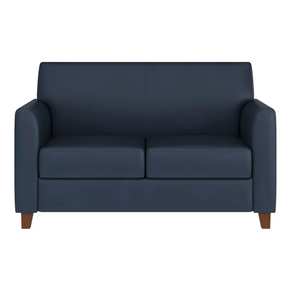 Flash Furniture Hercules Diplomat Navy LeatherSoft Loveseat with Wooden Feet Flash Furniture Hercules Diplomat Navy LeatherSoft Loveseat with Wooden Feet