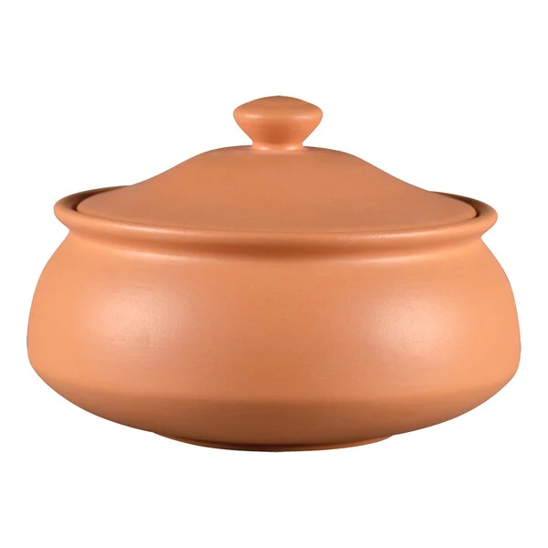 RAK Porcelain Baantna 50.4 oz. Terra Cotta Porcelain Handi Bowl and Lid - 2/Case
