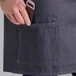 Acopa Kennett Blue Denim Half Bistro Apron with 2 Pockets and Natural Webbing - 18 Acopa Kennett Blue Denim Half Bistro Apron with 2 Pockets and Natural Webbing - 18