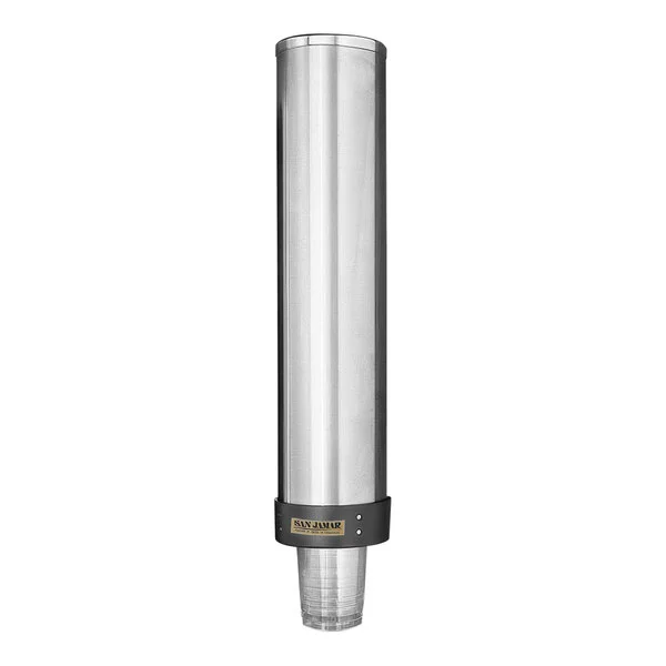 San Jamar C3500P Pull-Type Stainless Steel Wall Mount 32 - 46 oz. Cup Dispenser San Jamar C3500P Pull-Type Stainless Steel Wall Mount 32 - 46 oz. Cup Dispenser
