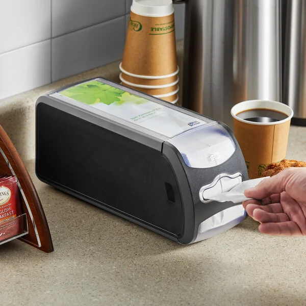 Tork Xpressnap Fit 7432000 Black Countertop Interfold Napkin Dispenser N14 Tork Xpressnap Fit 7432000 Black Countertop Interfold Napkin Dispenser N14