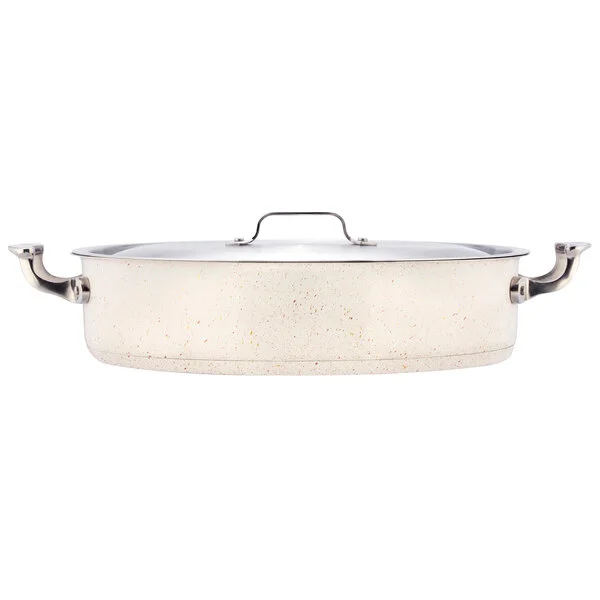 Bon Chef 60032DESERT Cucina 9 Qt. Desert Stainless Steel Induction Brazier Pot with Lid Bon Chef 60032DESERT Cucina 9 Qt. Desert Stainless Steel Induction Brazier Pot with Lid