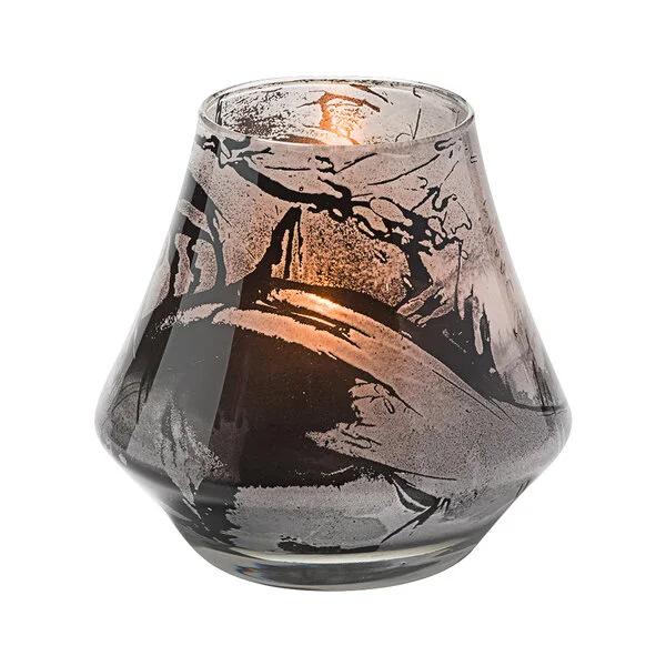 Hollowick 6955MB Chime Marbled Black and White Glass Votive Hollowick 6955MB Chime Marbled Black and White Glass Votive