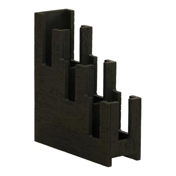 Cal-Mil Brooklyn Black Wood 3-Tier Cup / Lid Organizer 23434-13