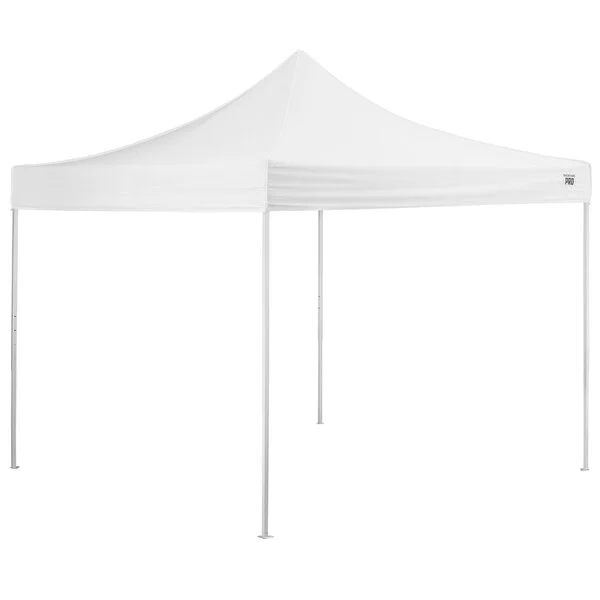 Backyard Pro Courtyard Series 10' x 10' White Straight Leg Heavy-Duty Aluminum Instant Pop-Up Canopy Tent Backyard Pro Courtyard Series 10' x 10' White Straight Leg Heavy-Duty Aluminum Instant Pop-Up Canopy Tent