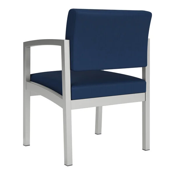 Lesro Lenox Steel Patriot Plus Imperial Blue Vinyl Guest Arm Chair Lesro Lenox Steel Patriot Plus Imperial Blue Vinyl Guest Arm Chair