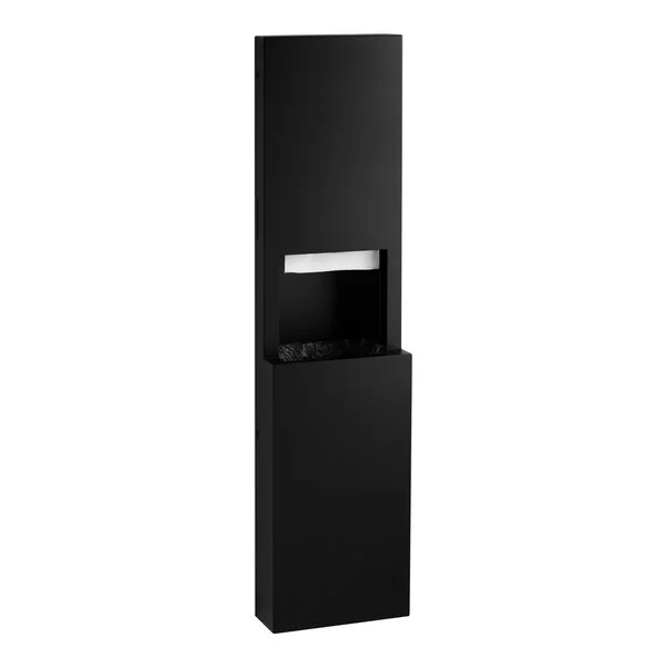 Bobrick Fino B-9944_MBLK 8.5 Gallon Surface-Mounted Paper Towel Dispenser / Waste Receptacle with Matte Black Finish Bobrick Fino B-9944_MBLK 8.5 Gallon Surface-Mounted Paper Towel Dispenser / Waste Receptacle with Matte Black Finish