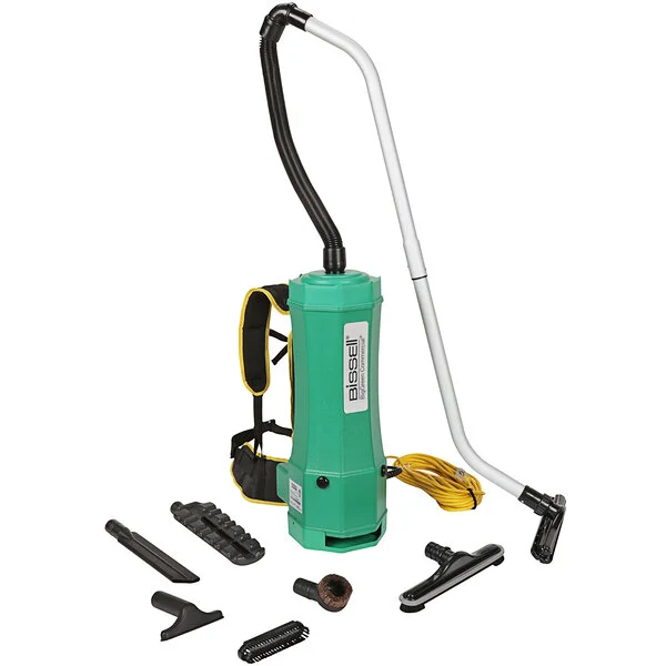 Bissell Commercial BG1001 10 Qt. Backpack Vacuum Cleaner with 4' Swivel Hose and HEPA Filtration Bissell Commercial BG1001 10 Qt. Backpack Vacuum Cleaner with 4' Swivel Hose and HEPA Filtration