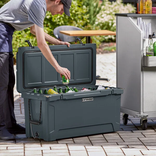 CaterGator CG100CHR Charcoal 110 Qt. Rotomolded Outdoor Cooler / Ice Chest CaterGator CG100CHR Charcoal 110 Qt. Rotomolded Outdoor Cooler / Ice Chest