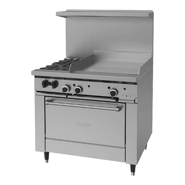 Garland SunFire Series X36-2G24R Liquid Propane 2 Burner Gas Range with 24