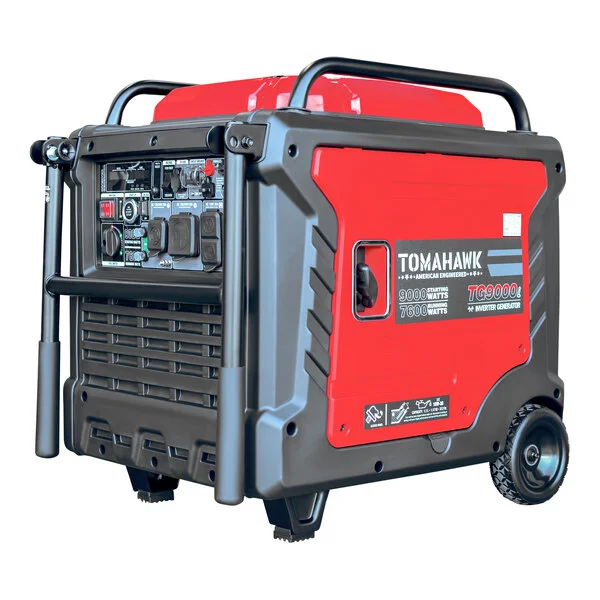 Tomahawk Inverter Series Gasoline-Powered Portable Inverter Generator with Electric Push Start TG9000i - 7,600 / 9,000W, 120/240V Tomahawk Inverter Series Gasoline-Powered Portable Inverter Generator with Electric Push Start TG9000i - 7,600 / 9,000W, 120/240V