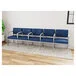 Lesro Lenox Steel Patriot Plus Imperial Blue Vinyl 5-Seat Sofa with Center Arms Lesro Lenox Steel Patriot Plus Imperial Blue Vinyl 5-Seat Sofa with Center Arms