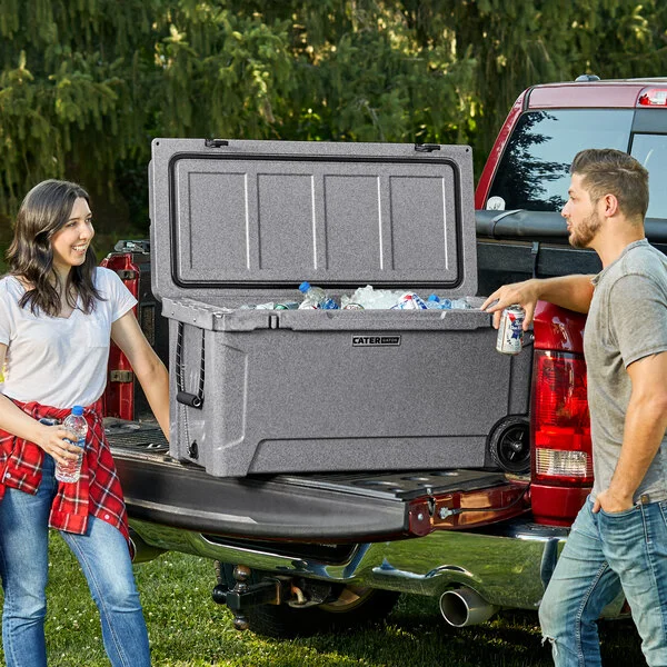 CaterGator CG100SPGW Gray 110 Qt. Mobile Rotomolded Outdoor Cooler / Ice Chest CaterGator CG100SPGW Gray 110 Qt. Mobile Rotomolded Outdoor Cooler / Ice Chest