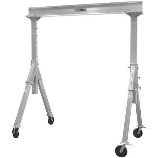 Vestil AHA-4-8-8 8' x 8' Folding Aluminum Gantry Crane with Adjustable Height and (4) 8 Vestil AHA-4-8-8 8' x 8' Folding Aluminum Gantry Crane with Adjustable Height and (4) 8