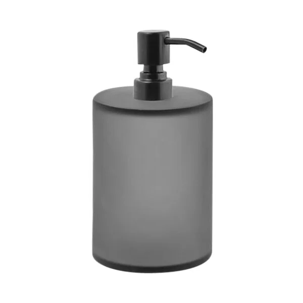 room360 Nassau 28 oz. Smoke Soap Dispenser with Matte Black Pump Top - 6/Case