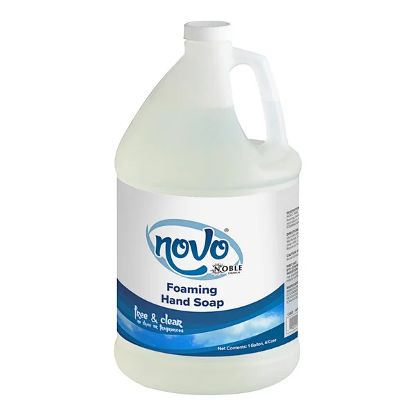 Novo 1 Gallon / 128 oz. Free & Clear Ready-to-Use Foaming Hand Soap Novo 1 Gallon / 128 oz. Free & Clear Ready-to-Use Foaming Hand Soap