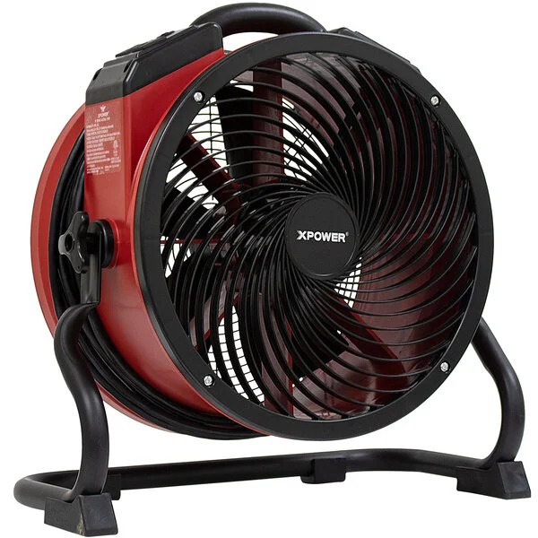 XPOWER X-39AR-Red Variable Speed Industrial Axial Fan with Sealed Motor and GFCI Power Outlets - 1/4 hp XPOWER X-39AR-Red Variable Speed Industrial Axial Fan with Sealed Motor and GFCI Power Outlets - 1/4 hp
