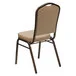 Flash Furniture FD-C01-COPPER-TN-VY-GG Hercules Tan Vinyl Crown Back Stackable Banquet Chair with Copper Vein Frame Flash Furniture FD-C01-COPPER-TN-VY-GG Hercules Tan Vinyl Crown Back Stackable Banquet Chair with Copper Vein Frame